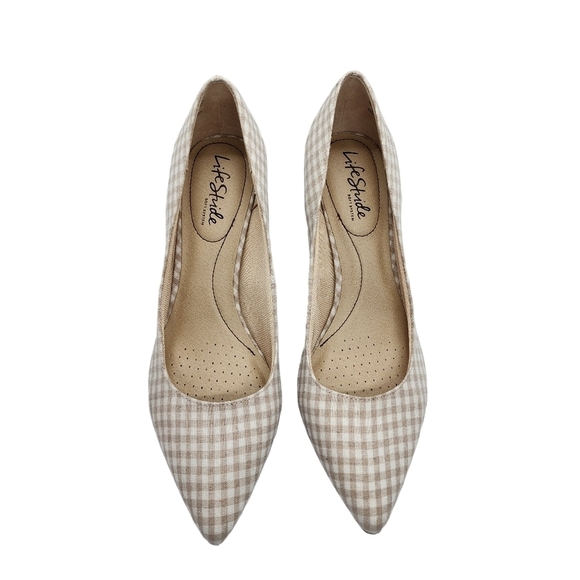 Life Stride Women's Sevyn Gingham Print Pump -  8W - Picture 4 of 8